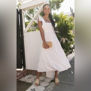 NWT Show me your Mumu Lovely Midi Dress in white Size small